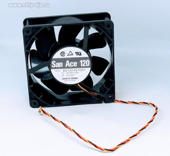 Вентилятор Sanyo Denki 9G1224G1D01 24v 0.5A 120x38 3pin Вентилятор Sanyo Denki 9G1224G1D01 24v 0.5A 120x38 3pin