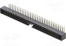 DS1014-64RF1B, Гнездо IDC "папа" PIN 64 угловые 90° THT gold flash 2мм