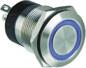 MPI002/28/BL/6, Pushbutton Switches Stainles Steel Vandl Resistant Switch