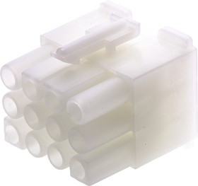 39-03-6124, STANDARD .093" Female Connector Housing, 6.7mm Pitch, 12 Way, 3 Row