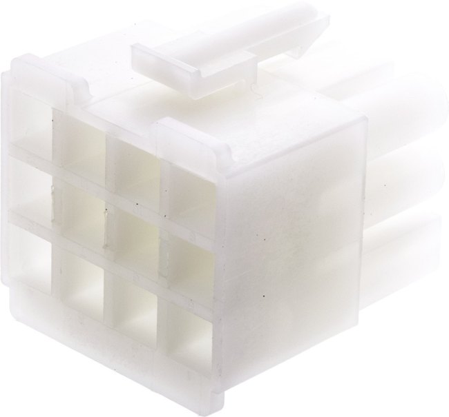 39-03-6124, STANDARD .093" Female Connector Housing, 6.7mm Pitch, 12 Way, 3 Row