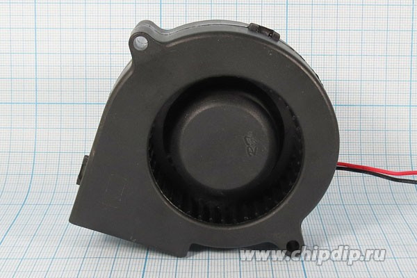 Вентилятор улитка 75x75x30, напряжение 12В, ток 0,34А, выводы 2L, подшипник скольжения, FSY7530S12H