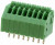 1989803, 1x8P 2A -40°C~+85°C 300V Green 20~26 2.5mm 1 8 - Screw termInal ROHS