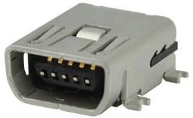 UJ2-MABH-2-SMT-TR, USB Connectors USB 2.0 mini AB jack 5 pin Horizontal SM