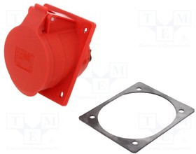 425-6, Разъем: питания AC, трехфазный, гнездо, "мама", 32А, 400ВAC, IP44