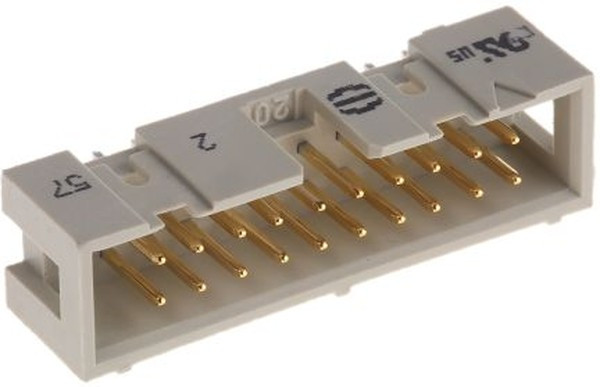 09185206324, Гнездо, IDC, "папа", PIN: 20, прямой, THT, 2,54мм, Конф: 2x10