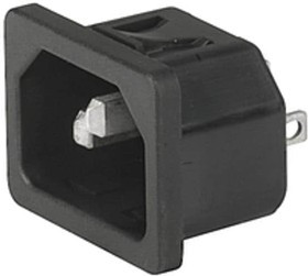 6100.4220, IEC Power Connector, IEC C14 Inlet, 15 А, 250 В AC, Быстрое Соединение, Snap-In