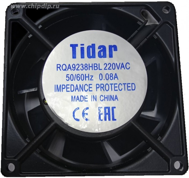 RQA 9238HBL 220VAC, Осевой вентилятор AC с подшипником качения RQA, 92х38, HBL, 220 В RQA 9238HBL 220VAC, Осевой вентилятор AC с подшипником качения RQA, 92х38, HBL, 220 В