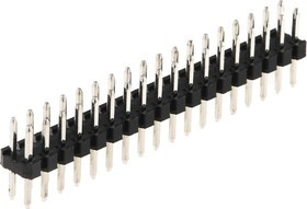 M22-2021846, M22 Series Straight Through Hole Pin Header, 36 Contact(s), 2.0mm Pitch, 2 Row(s), Unshrouded