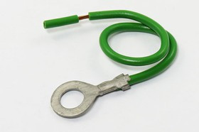 Клемма"O", d 6,4мм, 1L1,0х110, латунь, зеленый