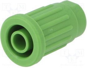 SEPB8518NI-GN, Гнездо, "банан" 4мм, 24А, 1кВ, зеленый, на панель, на корпус, 5мОм