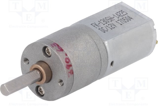 3484, Двигатель: DC, с редуктором, 12ВDC, 1,6А, Ось: D профиль, 391: 1