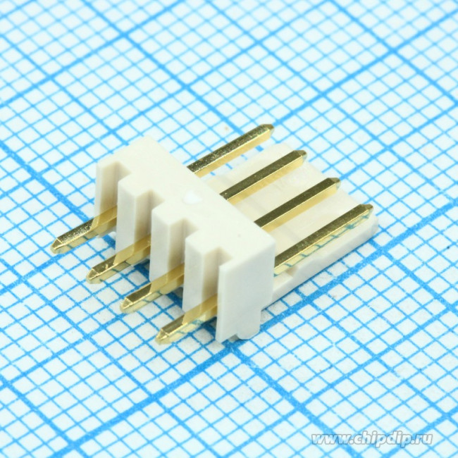 22-11-1041, Mini-Latch Series Straight Through Hole Pin Header, 4 Contact(s), 2.5mm Pitch, 1 Row(s), Unshrouded