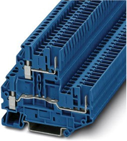 3060364, UTTB 2.5/2P BU Series Blue Double Level Terminal Block, 0.14 4mm², Double-Level, Screw 3060364, UTTB 2.5/2P BU Series Blue Double Level Terminal Block, 0.14 4mm², Double-Level, Screw