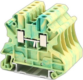 Клемма заземления винтовой зажим 2 точки подключения 10кв.мм DKC TUR-10-PE