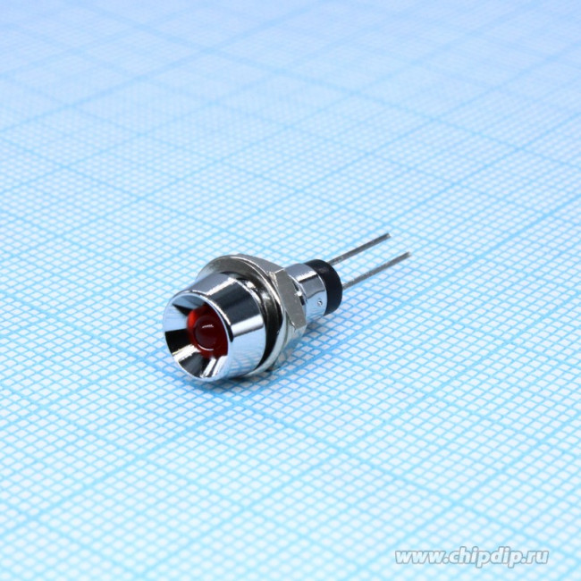 LA03W/I, Светодиод в корпусе d=8мм красный 7,0мКд