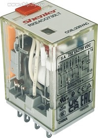 Реле RKE4CO730LT, 4С (5A), 230VAC, LED + тест-кнопка Реле RKE4CO730LT, 4С (5A), 230VAC, LED + тест-кнопка