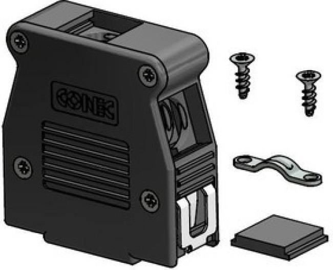 16-001820E, D-Sub Backshells 15 POS BLACK PLASTIC HOOD 16-001820E, D-Sub Backshells 15 POS BLACK PLASTIC HOOD