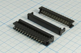 Разъем (IDC) FDC-26 вилка, шаг P2.54x2.54, контакты 26P, на шлейф, FDC-26