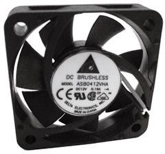ASB0412SA-00, DC Fans Tubeaxial Fan, 40x10mm, 12VDC, Sleeve, 3-Lead Wires, Lock Rotor Sensor, Tach