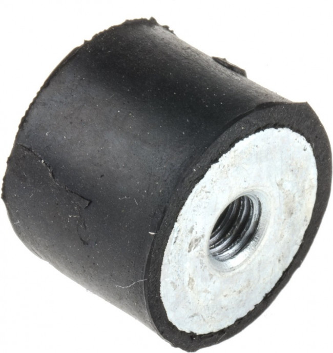 2015DE06-60, Cylindrical M6 Anti Vibration Mount, Female Buffer Foot with 39.9kg Compression Load