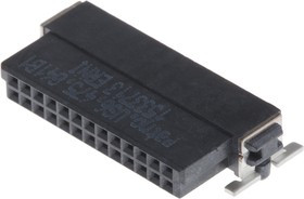 154741 / 154741-E, SMC Series Right Angle Surface Mount PCB Socket, 26-Contact, 2-Row, 1.27mm Pitch, Solder Termination