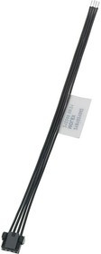 218102-1044, Rectangular Cable Assemblies 2mm SR 4Ckt 600mm Blk Pigtail Assy Micro-Lock Plus