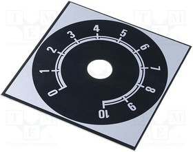 220.207, Шкала, Диапазон: 0 - 10, 58x58мм, dотв: 10мм, Мат-л: алюминий