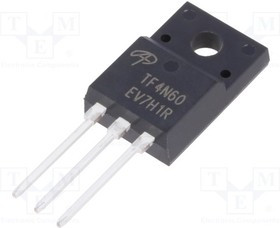 AOTF4N60, Транзистор: N-MOSFET, полевой, 600В, 2,5А, TO220F