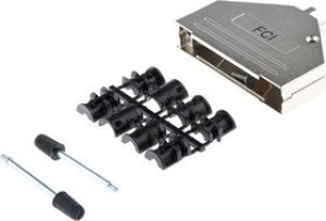 8655MH3701BKLF, 8655MH Series Die Cast Zinc D Sub Backshell, 37 Way, Strain Relief