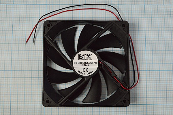 Вентилятор постоянного тока 24 Вольта, подшипник скольжения, 2500об/мин; №ВН340S вент 120x120x25\ 24В\0,28А\2L\ПС\ FBDCF12025D24HS Вентилятор постоянного тока 24 Вольта, подшипник скольжения, 2500об/мин; №ВН340S вент 120x120x25\ 24В\0,28А\2L\ПС\ FBDCF12025D24HS