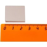 Неодимовый магнит прямоугольник 25х25х3 мм, N35