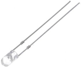 OSB5SA3E31B, LED; 3mm; blue; 2180?3000mcd; 30°; Front: convex; Pitch: 2.54mm