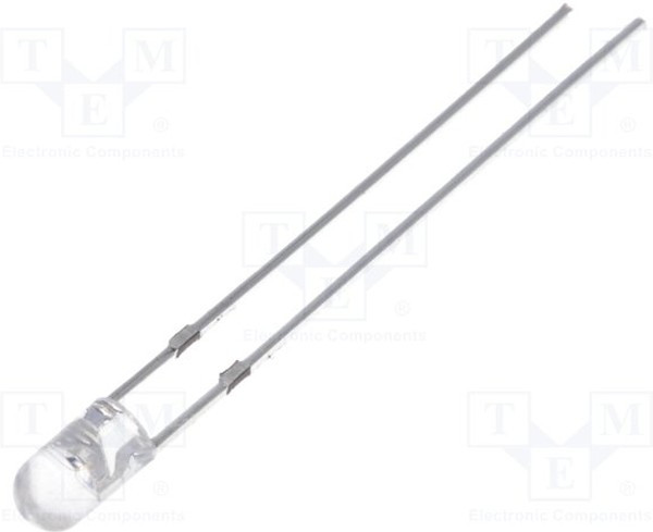 OSB5SA3E31B, LED; 3mm; blue; 2180?3000mcd; 30°; Front: convex; Pitch: 2.54mm OSB5SA3E31B, LED; 3mm; blue; 2180?3000mcd; 30°; Front: convex; Pitch: 2.54mm