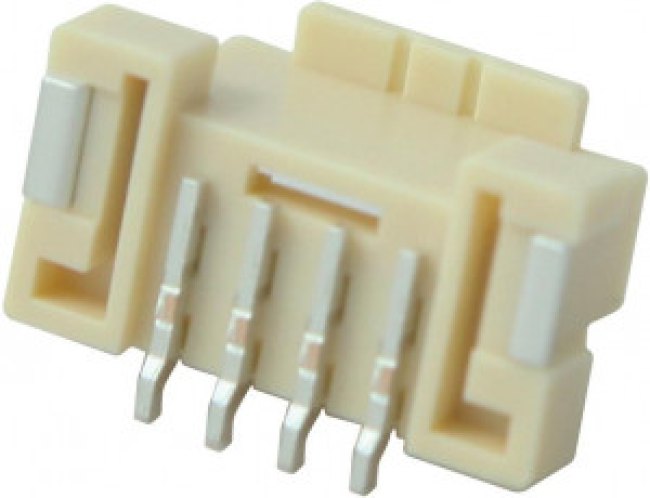560020-0430, Headers &amp; Wire Housings WTB Header SR Vert. 5 Crcts Gold Over Nickel NAT