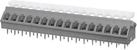 TBL005A-500-16GY-2WT, Fixed Terminal Blocks Terminal block, screwless, 5.00, 45, 16, Gray w White Button TBL005A-500-16GY-2WT, Fixed Terminal Blocks Terminal block, screwless, 5.00, 45, 16, Gray w White Button