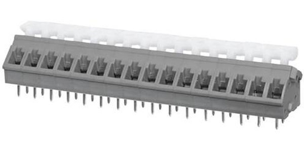 TBL005A-500-16GY-2WT, Fixed Terminal Blocks Terminal block, screwless, 5.00, 45, 16, Gray w White Button TBL005A-500-16GY-2WT, Fixed Terminal Blocks Terminal block, screwless, 5.00, 45, 16, Gray w White Button