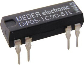 DIP05-1C90-51L, Reed Relays 1 Form C 5 V Molded DIP