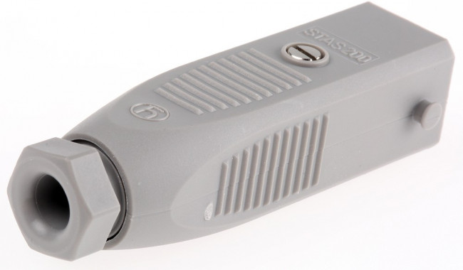 STAS 200, Прямоугольный разъем питания, кабель, 3 контакт(-ов), Монтаж на Кабель, Винт, Штекер