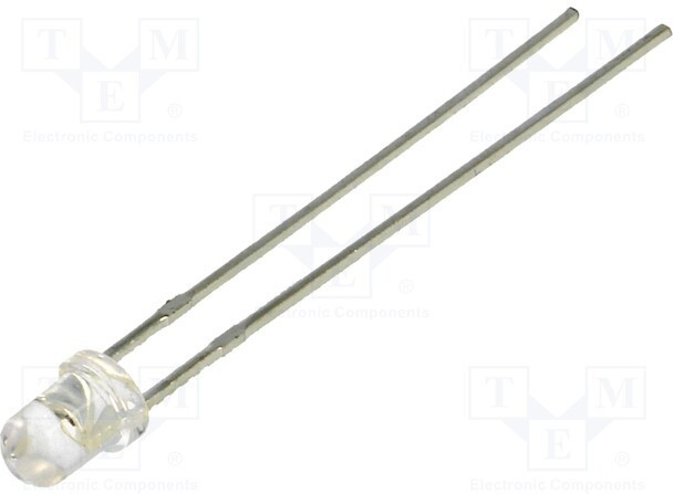 LL-304UGC2E-2BC, LED; 3mm; green; 800?1200mcd; 22°; Front: convex; 1.6?2.6V