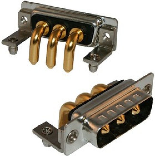 684M17W2103L461, 17 Way Right Angle Through Hole D-sub Connector Plug, 2.77mm Pitch, with 4-40 Inserts/Board Lock
