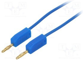 PPOM-TL2-05/BL, Измерительный провод, вилка "банан" 2мм / вилка "банан" 2мм