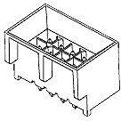 44432-0601, Headers &amp; Wire Housings VERT RECPT 6P tin polarizing pegs