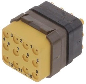 DMC-M12-20PN, Rectangular MIL Spec Connectors DMC INS P 12C 12#20 N WC