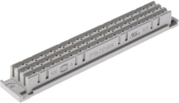 09062326834, Harting 32 Way 5.08mm Pitch, Type F Class C2, 2 Row, Straight DIN 41612 Connector, Socket 09062326834, Harting 32 Way 5.08mm Pitch, Type F Class C2, 2 Row, Straight DIN 41612 Connector, Socket