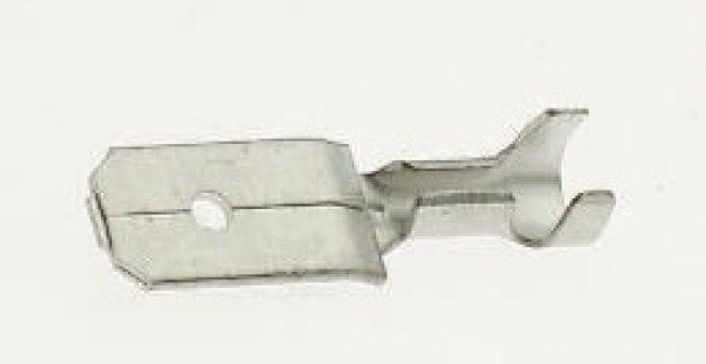 LOM-51T-250, Tab-on Tab Uninsulated Male Spade Connector, Tab, 6.35 x 0.8mm Tab Size