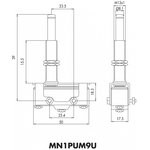 MN1PUM9U, Микропереключатель 10А 250VAC с плунжером