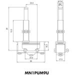 MN1PUM9U, Микропереключатель 10А 250VAC с плунжером