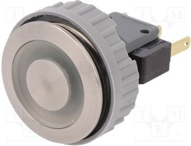 1241.6634.1124000, Переключатель: антивандальный, Пол: 2, SPDT, 3A/250ВAC, IP67, d22мм 1241.6634.1124000, Переключатель: антивандальный, Пол: 2, SPDT, 3A/250ВAC, IP67, d22мм