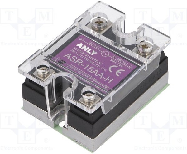 ASR-15AA-H, Реле: полупроводниковое, Uупр: 80-280ВAC, 15А, 48-480ВAC